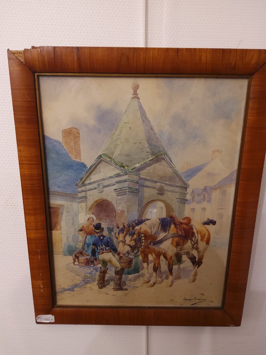 Watercolor By Georges Busson (1859-1933)